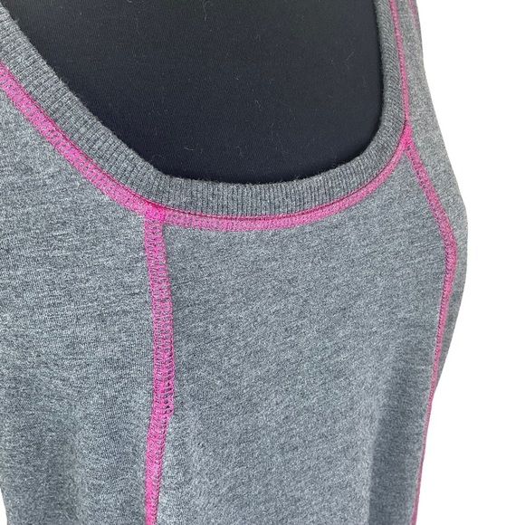 90 Degree Ladies Racerback Activewear Tank Top Gray Pink Size L - Picture 2 of 9